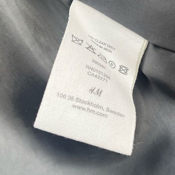 H&M SLEEK 3/4 LENGTH ZIP UP WOOL COAT SZ L - Picture 6 of 13